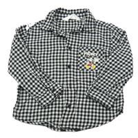 Černo-bílá kostičkovaná košile s Mickeym H&M