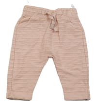 Světlerůžové pruhované lehké tepláky C&A