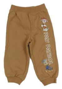 Hnědé tepláky s nápisem a Tlapkovou patrolou Nickelodeon