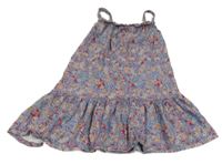 Modro-červené květované šaty Next