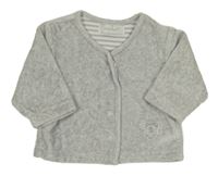 Šedá sametová podšitá propínací mikina Early Days