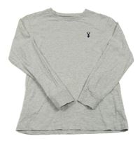 Šedé melírované pyžamové triko s výšivkou Next