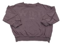 Fialová oversize mikina s nápisem George