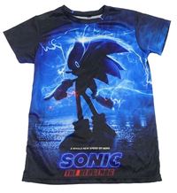 Tmavomodré sportovní tričko se Sonicem
