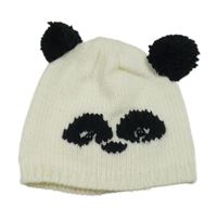 Bílo-černá čepice - Panda 