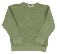 Světlezelený žebrovaný svetr H&M