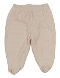 Světlerůžové pruhované zateplené polodupky 