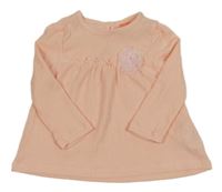 Světlerůžová tunika s 3D květem 