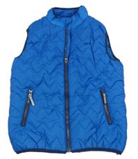 Modrá šusťáková prošívaná zateplená vesta Name it