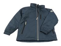 Šedomodrá šusťáková zateplená bunda s kapucí Horswear