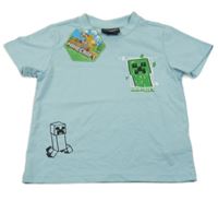 Nové - Světlemodré tričko - Minecraft 