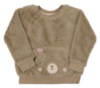 Hnědá plyšová mikina s čumákem Nutmeg