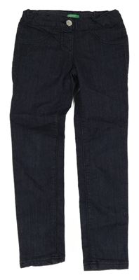 Tmavomodré teplákové skinny rifle Benetton