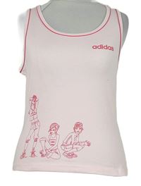 Dámský světlerůžový top s potiskem Adidas 