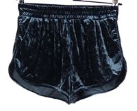 Dámské tmavomodré sametové kraťasy H&M