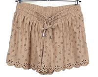 Dámské starorůžové perforované semišové kraťasy Primark 