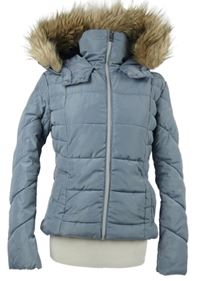 Dámská šedá šusťáková zimní bunda s kapucí Guess 