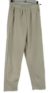 Dámské smetanové manšestrové kalhoty 