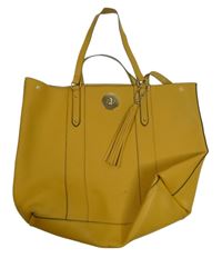 Dámská hořčicová koženková shopper kabelka Primark