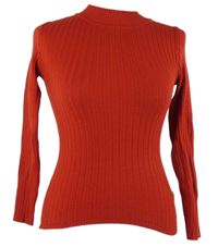 Dámský červený žebrovaný svetr Primark 