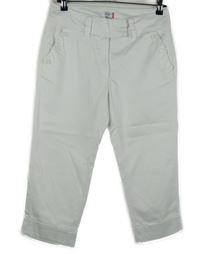 Dámské bílé plátěné capri kalhoty NKD 