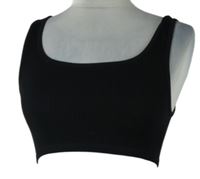 Dámský černý žebrovaný crop top Primark 