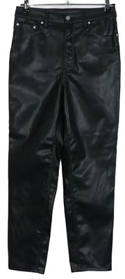 Dámské černé koženkové kalhoty H&M