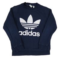 Tmavomodrá mikina s logem Adidas