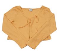 ORanžové žebrované úpletnové bolerko Page one young