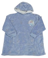 Modrá chlupatá oversize mikina s Frozen a kapucí Primark
