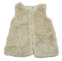 Béžová kožešinová vesta Yd.
