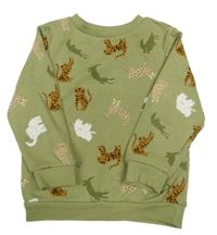 Khaki mikina se zvířátky Primark