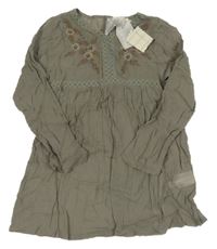 Nové - Šedá lehká tunika s kytičkami Creamie