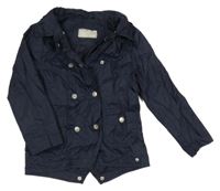 Tmavomodrá šusťáková jarní bunda