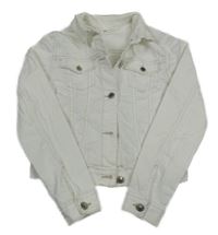 Bílá riflová crop bunda H&M