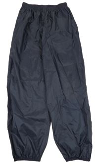 Tmavomodré šusťákové nepromokavé kalhoty