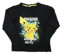 Černé triko s Pikachu 
