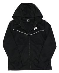 Černá sportovní propínací mikina s logem a kapucí Nike