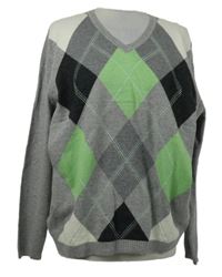 Dámský šedý károvaný kašmírový svetr Gerry Weber