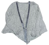 Světlešedý melírovaný cardigan s flitry Mothercare