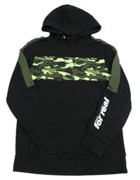Nové - Černo-army mikina s kapucí C&A