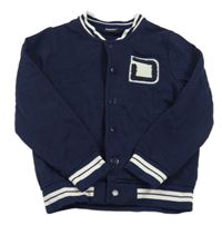 Tmavomodrá baseballová mikina s výšivkou zn. Lupilu