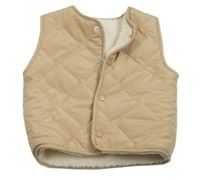 Béžová šusťáková zateplená vesta Kiabi