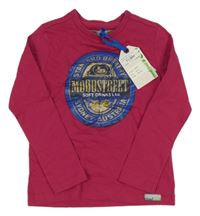 Nové - Fuchsiové triko s potiskem 