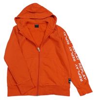 Červená propínací mikina s kapucí Replay