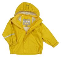 Žlutá nepromokavá bunda s kapucí