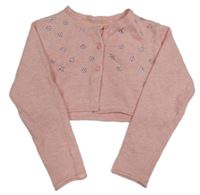 Broskvové svetrové bolerko s kamínky St. Bernard