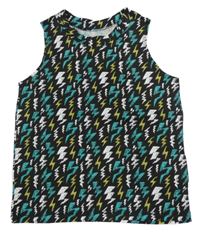 Černo-barevné tílko s blesky 