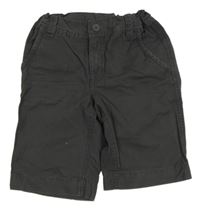 Tmavošedé plátěné kraťasy WE