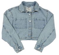 Světlemodrá riflová crop bunda Page one young